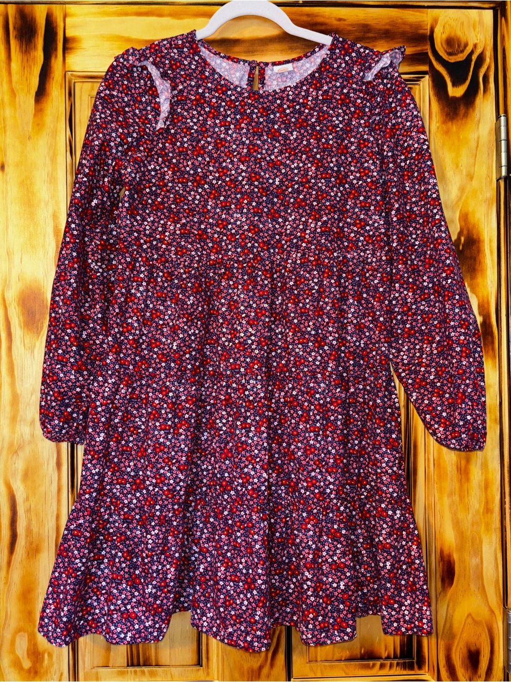 Girls size 18 Floral Long-Sleeve Dress -
